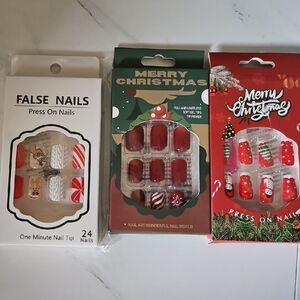 Christmas Press-On 3 Nails Sets